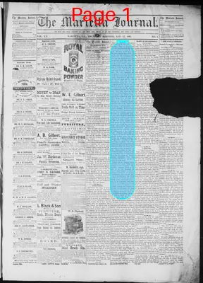 Page thumbnail for The Marietta Journal