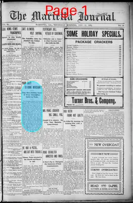 Page thumbnail for The Marietta Journal