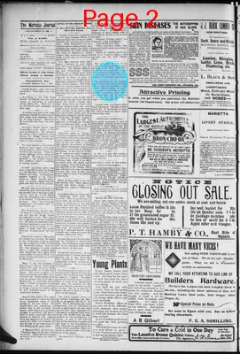Page thumbnail for The Marietta Journal