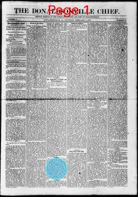 Page thumbnail for The Donaldsonville Chief