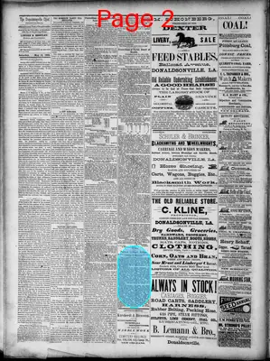 Page thumbnail for The Donaldsonville Chief