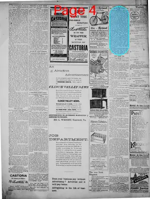 Page thumbnail for Clinch Valley News