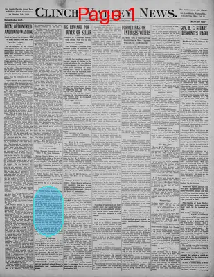 Page thumbnail for Clinch Valley News