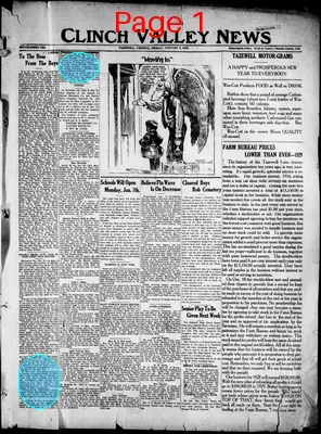 Page thumbnail for Clinch Valley News