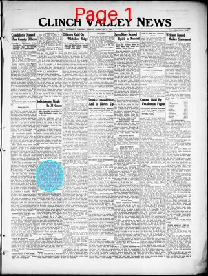 Page thumbnail for Clinch Valley News