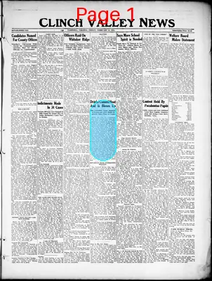 Page thumbnail for Clinch Valley News