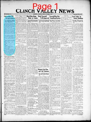 Page thumbnail for Clinch Valley News