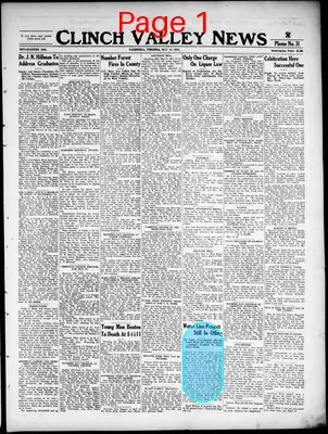 Page thumbnail for Clinch Valley News