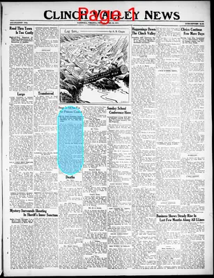 Page thumbnail for Clinch Valley News