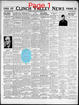 Page thumbnail for Clinch Valley News