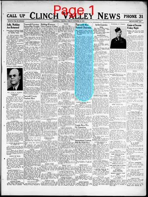 Page thumbnail for Clinch Valley News