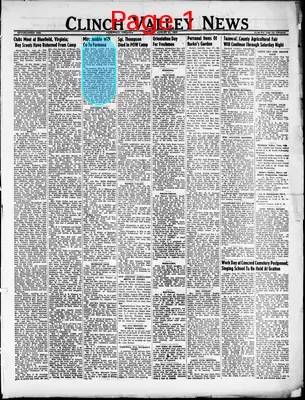 Page thumbnail for Clinch Valley News