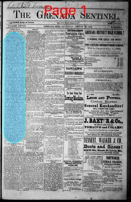 Page thumbnail for The Grenada Sentinel