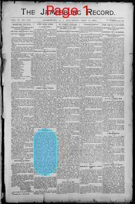 Page thumbnail for The Jamesburg Record