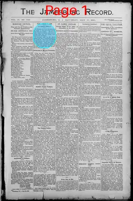 Page thumbnail for The Jamesburg Record