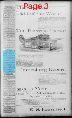 Page thumbnail for The Jamesburg Record