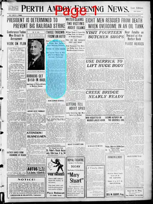 Page thumbnail for Perth Amboy Evening News