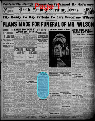 Page thumbnail for Perth Amboy Evening News