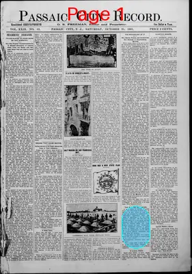 Page thumbnail for Passaic City Record