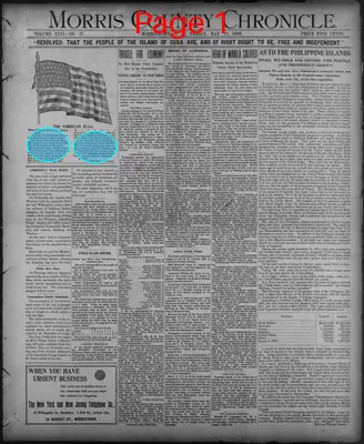 Page thumbnail for The Morris County Chronicle