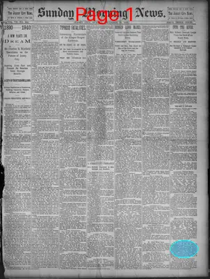 Page thumbnail for The Sunday Morning News