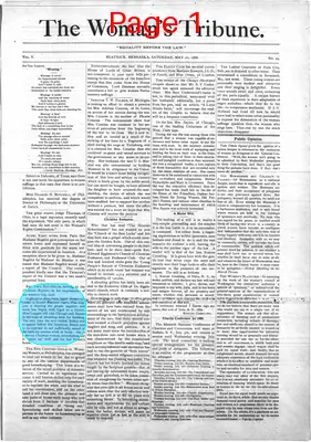 Page thumbnail for The Woman's Tribune