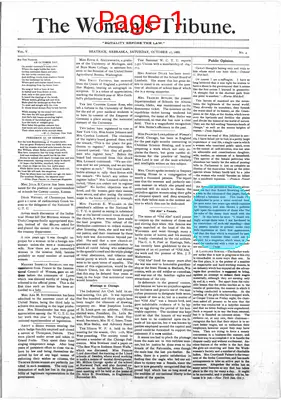 Page thumbnail for The Woman's Tribune