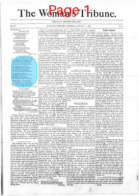 Page thumbnail for The Woman's Tribune