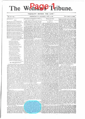 Page thumbnail for The Woman's Tribune