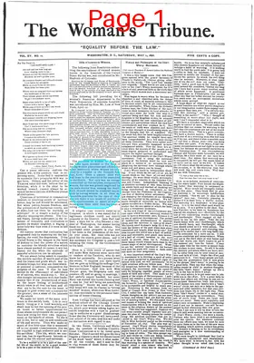 Page thumbnail for The Woman's Tribune