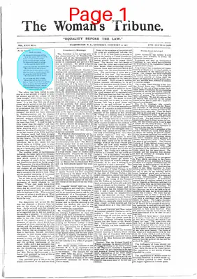 Page thumbnail for The Woman's Tribune