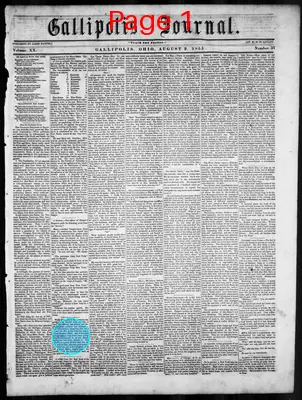 Page thumbnail for Gallipolis Journal