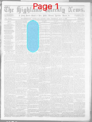 Page thumbnail for The Highland Weekly News