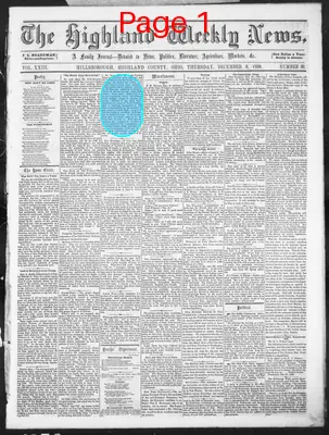 Page thumbnail for The Highland Weekly News