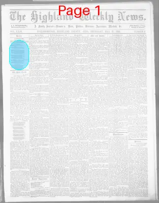 Page thumbnail for The Highland Weekly News