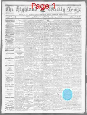 Page thumbnail for The Highland Weekly News