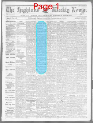 Page thumbnail for The Highland Weekly News