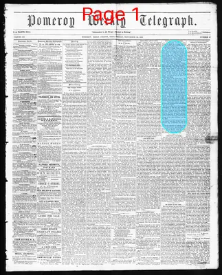 Page thumbnail for Pomeroy Weekly Telegraph