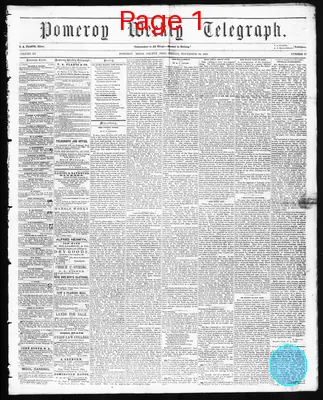 Page thumbnail for Pomeroy Weekly Telegraph