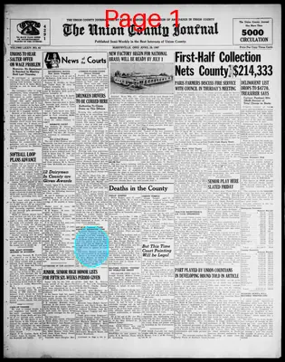 Page thumbnail for The Union County Journal