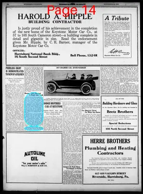 Page thumbnail for Harrisburg Telegraph