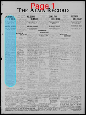 Page thumbnail for Alma Record