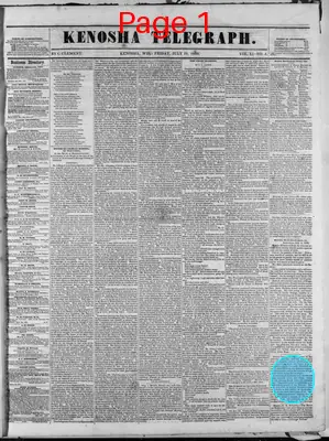 Page thumbnail for Kenosha Telegraph
