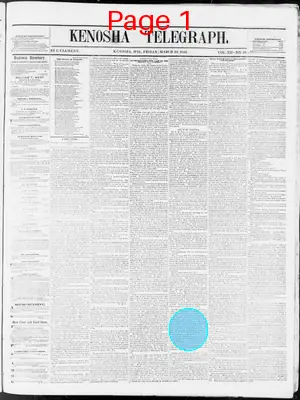 Page thumbnail for Kenosha Telegraph