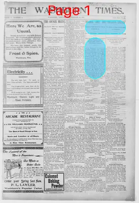 Page thumbnail for The Washburn Times