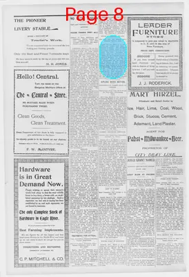 Page thumbnail for Vilas County News