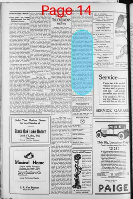 Page thumbnail for Vilas County News