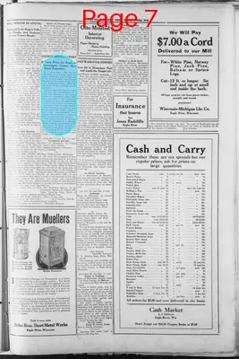 Page thumbnail for Vilas County News
