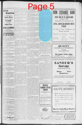 Page thumbnail for Iron County News