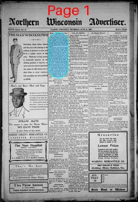 Page thumbnail for Northern Wisconsin Advertiser